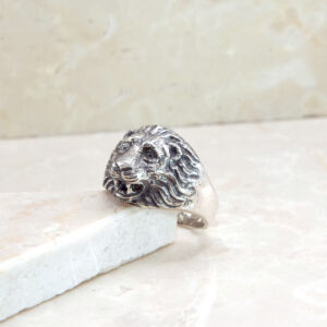 Anello Leone Argento