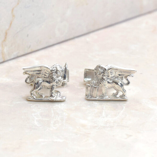 Gemelli Leone Alato Argento - immagine 2