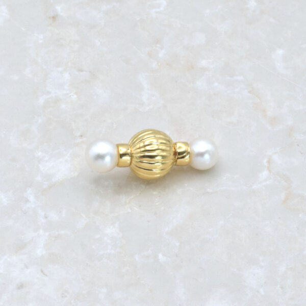 Collana di Perle con Chiusura Pallina a Righe - immagine 3