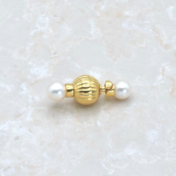 Collana di Perle con Chiusura Pallina a Righe - immagine 4